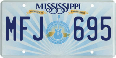 MS license plate MFJ695