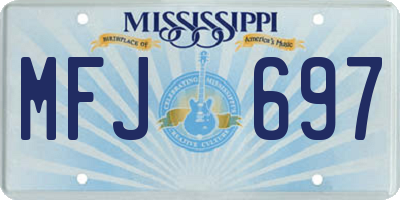 MS license plate MFJ697