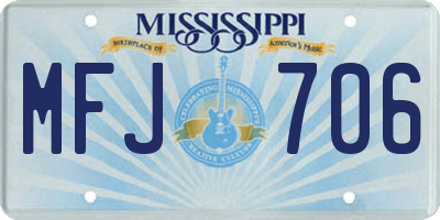 MS license plate MFJ706