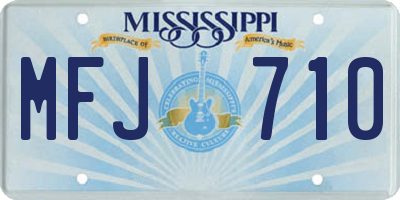 MS license plate MFJ710