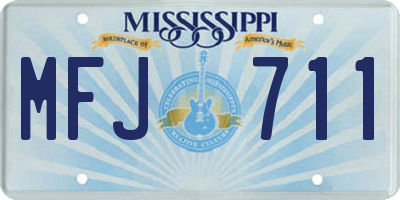 MS license plate MFJ711