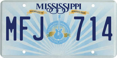 MS license plate MFJ714