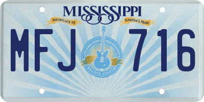 MS license plate MFJ716