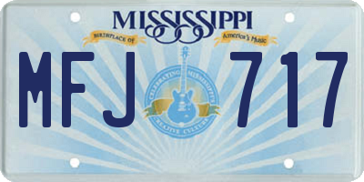 MS license plate MFJ717