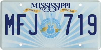 MS license plate MFJ719