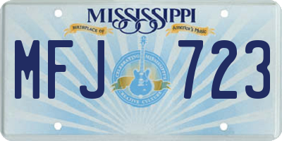 MS license plate MFJ723