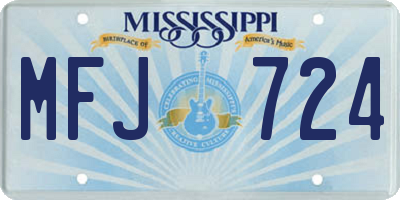 MS license plate MFJ724