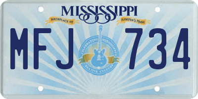 MS license plate MFJ734