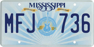 MS license plate MFJ736
