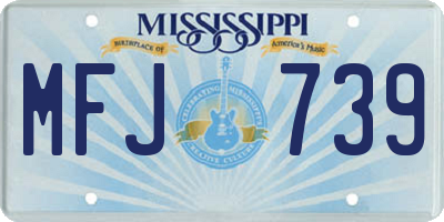 MS license plate MFJ739
