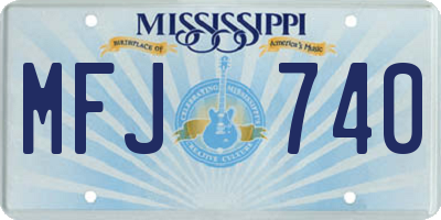 MS license plate MFJ740