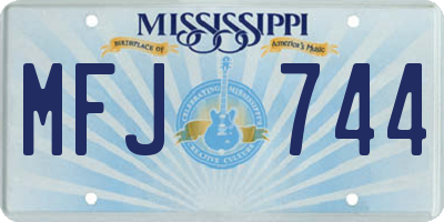 MS license plate MFJ744
