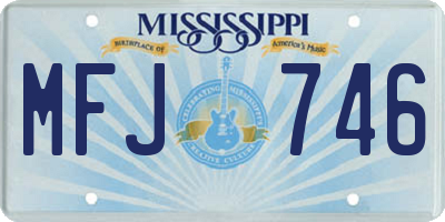 MS license plate MFJ746