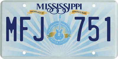 MS license plate MFJ751