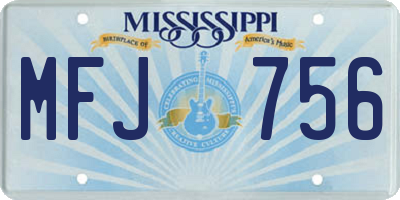 MS license plate MFJ756