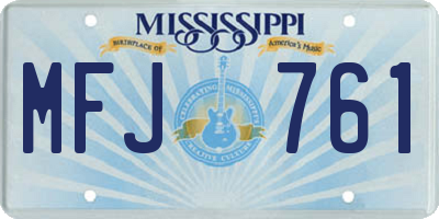 MS license plate MFJ761