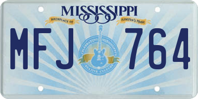 MS license plate MFJ764