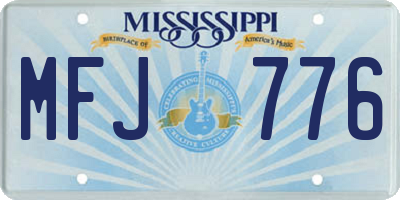 MS license plate MFJ776