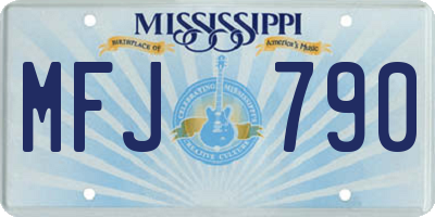 MS license plate MFJ790
