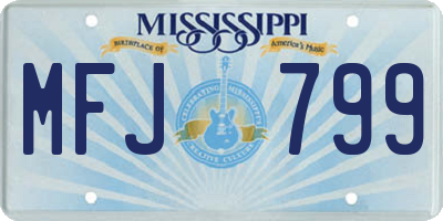 MS license plate MFJ799
