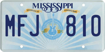 MS license plate MFJ810