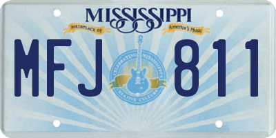 MS license plate MFJ811