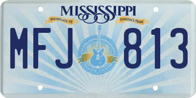 MS license plate MFJ813