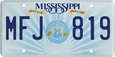 MS license plate MFJ819