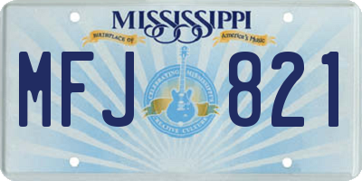 MS license plate MFJ821