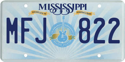 MS license plate MFJ822