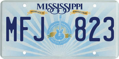 MS license plate MFJ823