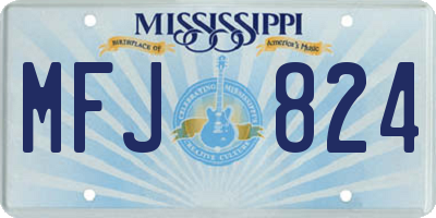MS license plate MFJ824