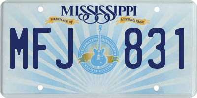 MS license plate MFJ831
