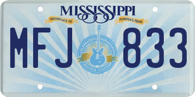 MS license plate MFJ833