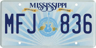 MS license plate MFJ836