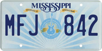 MS license plate MFJ842