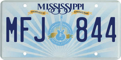 MS license plate MFJ844