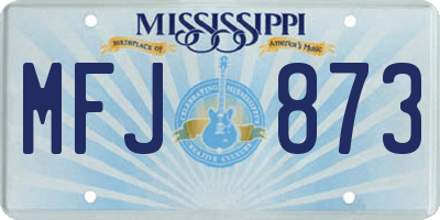 MS license plate MFJ873