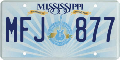 MS license plate MFJ877