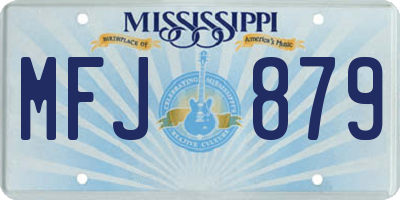 MS license plate MFJ879