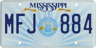 MS license plate MFJ884