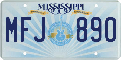 MS license plate MFJ890