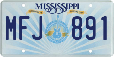 MS license plate MFJ891