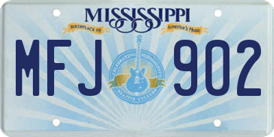 MS license plate MFJ902