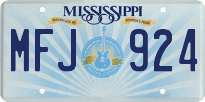 MS license plate MFJ924