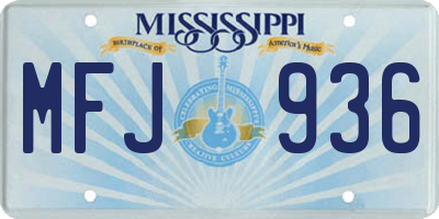 MS license plate MFJ936