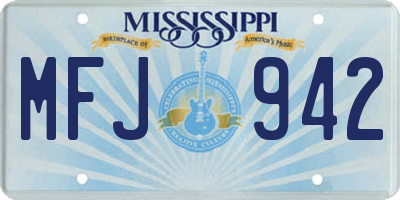 MS license plate MFJ942