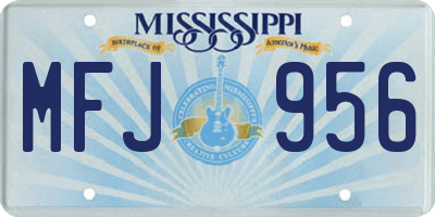 MS license plate MFJ956