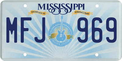 MS license plate MFJ969