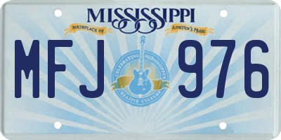MS license plate MFJ976